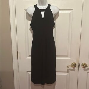 Roz & Ali Black Halter Sheath Cocktail Dress